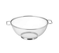 Relaxdays Silver Stainless Steel Sieve, Finely-Woven Strainer w/ Handles & Base Rings, Dishwasher-Safe, Pasta Sifter, 26cm Ø