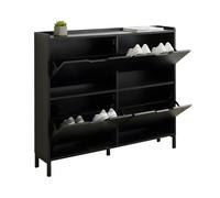 Relaxdays Slim shoe cabinet with 4 compartments