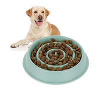 Relaxdays Slow Feeder Bowl, 100% plastic, Blue, 400 ml