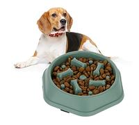 Relaxdays Slow Feeder Bowl, 100% plastic, Green, 500 ml