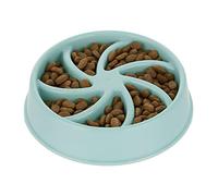 Relaxdays Slow Feeder Bowl, Anti Gulping, Food for Dogs, 600 ml, Eat Slowly, Dishwasher Safe, Spiral, Blue