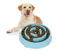 Relaxdays Slow Feeder Bowl, Blue, 400 ml