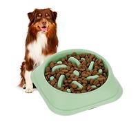 Relaxdays Slow Feeder Bowl, Green, 500 ml