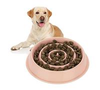 Relaxdays Slow Feeder Bowl, Pink, 400 ml
