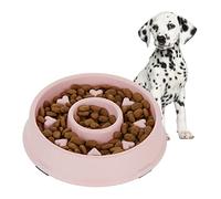 Relaxdays Slow Feeder Bowl, Pink, 500 ml