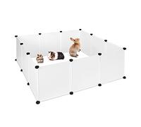 Relaxdays Small Animal DIY Enclosure, 110 x 110 cm, White (12 Plates)