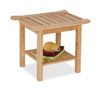 Relaxdays Small Bathroom Bench with Handles