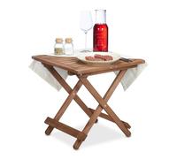 Relaxdays Small Dark Brown Folding Table