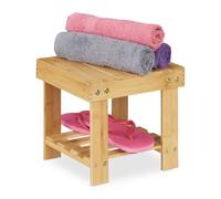 Relaxdays Small Footstool with Shelf