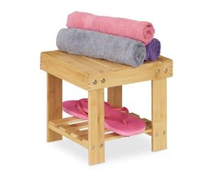 Relaxdays Small Footstool with Shelf