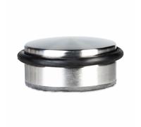 Relaxdays Small Stainless Steel Door Stop with Rubber Band
