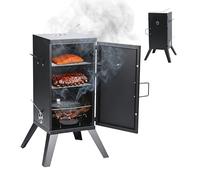 Relaxdays Smoker, Meat & Fish, 2 Levels, Thermometer, Charcoal, Black