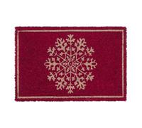 Relaxdays snowflake print coir door mat