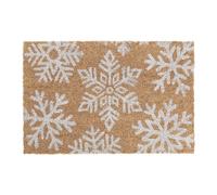 Relaxdays snowflakes coir doormat