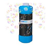 Relaxdays Soap Bubbles, 1 L Refill Fluid Bottle, Bubble Machine, Bubble Gun, Transparent