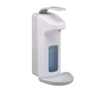 Relaxdays Soap Dispenser, 1000 ml, Drip Tray, Lever, Sanitizer Container, Wall-Mount, Hygienic, White
