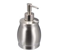 Relaxdays Soap Dispenser, 390 ml, Stainless Steel, Refillable, Detergent & Shower Gel, Bathroom & Kitchen, Pump, Silver