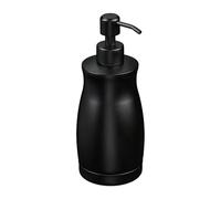 Relaxdays Soap Dispenser, 400 ml, Stainless Steel, Refillable, Detergent & Shower Gel, Bathroom & Kitchen, Pump, Black