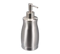 Relaxdays Soap Dispenser, 400 ml, Stainless Steel, Refillable, Detergent & Shower Gel, Bathroom & Kitchen, Pump, Silver