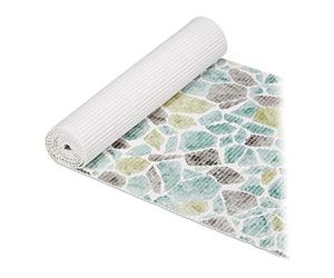 Relaxdays Soft Foam Mat, Cut to Size, Bath, Sauna, Pool, Anti-Slip, Yard Goods, Several Sizes, 300 cm, Blue/White