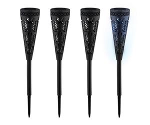 Relaxdays Solar Torches Set with Luminous Effect