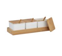 Relaxdays Spice Jars Set with Spoon & Lid