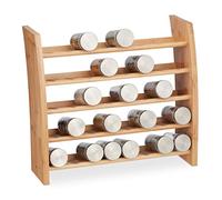 Spice rack drawer Kitchen Organiser 5 Shelves Bamboo Material Spice Organiser