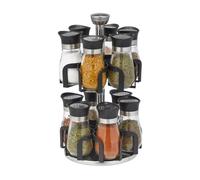 Relaxdays Spice rack with 12 glass jars