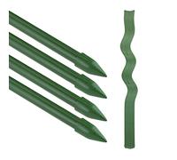 Relaxdays Spiral Tomato, Set of 20, 120 cm Length, Diameter 10 mm, Rods, Rustproof, Metal, Green, Steel