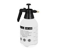 Relaxdays Spray Bottle, 2 litres Volume, Nozzle with Mist & Stream, Scale, Refillable, Plastic, 30x17x13 cm, White/Green