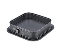 Relaxdays Springform, Square, 24 x 24 cm, with Leakage Protection, Steel, Non-Stick Baking, Cake Pan, Anthracite