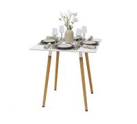 Relaxdays Dining table with bamboo legs