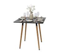 Relaxdays Dining table with bamboo legs