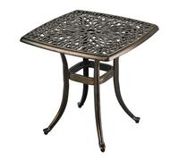 Relaxdays Square patio table with umbrella hole