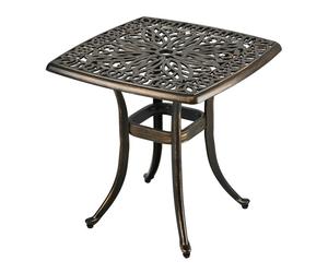Relaxdays Square patio table with umbrella hole