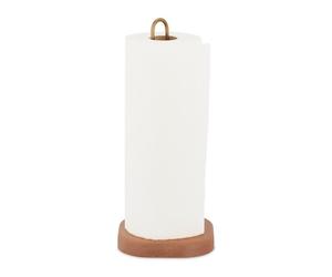 Relaxdays Square Wooden Kitchen Roll Stand