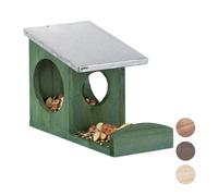 Relaxdays Squirrel Feeder with Metal Roof