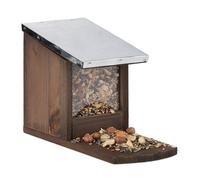 Relaxdays Squirrel Feeder with Metal Roof