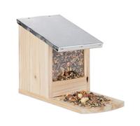 Relaxdays Squirrel Feeder with Metal Roof