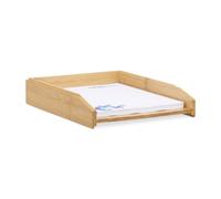 Relaxdays Bamboo Document Filing Tray, Stackable, DIN A4, Natural