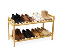 Relaxdays Stackable bamboo shoe rack