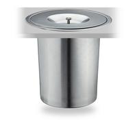 Waste bin Built-in Rubbish Container Stainless Steel Trash Can 8 litres