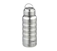 Relaxdays Stainless Steel Bottle, 400 ml, Leakproof, Cold & Hot Drinks, Vacuum Insulated Flask, Outdoor, Silver