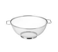 Relaxdays Silver Stainless Steel Sieve, Finely-Woven Strainer w/ Handles & Base Rings, Dishwasher-Safe, Pasta Sifter, 26cm Ø