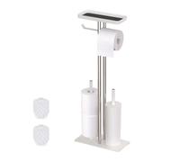 Relaxdays Stainless steel toilet kit with shelf