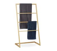 Relaxdays Standing Bamboo Towel Rack