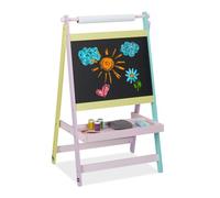 Relaxdays Standing Kids Chalkboard with Paper Roll