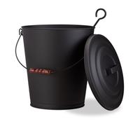 Relaxdays Steel Ash Bucket with Lid