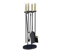 Relaxdays, steel, Brass, black, Set of 5