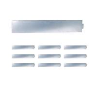 Relaxdays Steel Lawn Edging Set, 10 pcs, 18cm x 10m Flexible Bed Borders, Silver